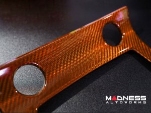 Jaguar F-TYPE Interior Trim - Carbon Fiber - Center Console Cover - Orange Candy Jaguar F-TYPE Interior Trim - Carbon Fiber - Center Console Cover - Orange Candy